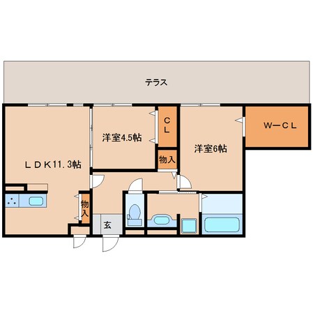 奈良駅 徒歩6分 1階の物件間取画像